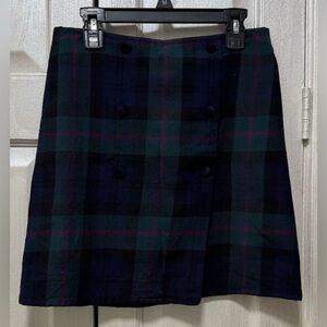 Brooks Brothers Fleece Girls 14 Wool Plaid Scottish Tartans Style Skirt Lined
